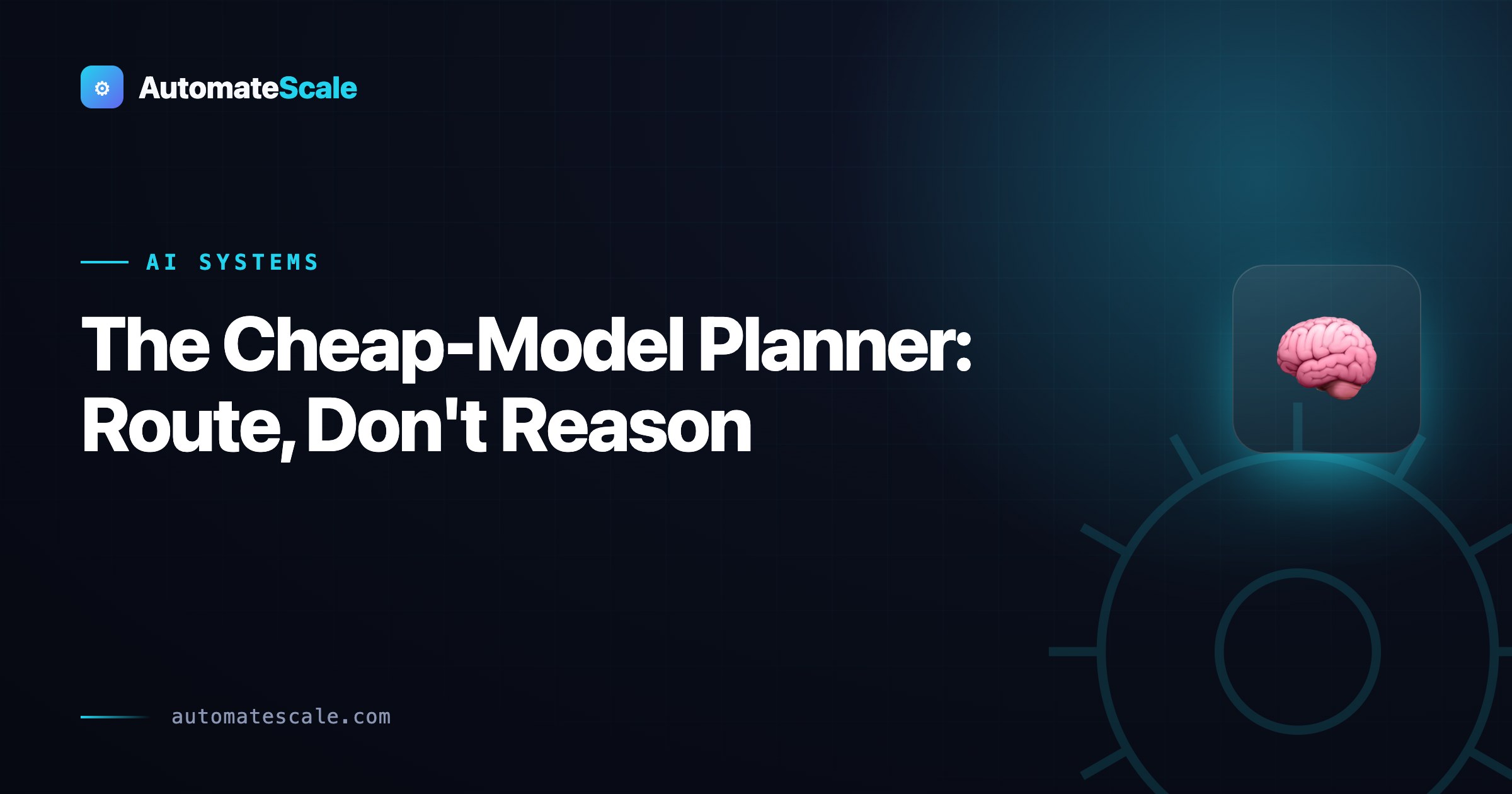 Your agent is paying frontier-model ratesto do intent classification.
