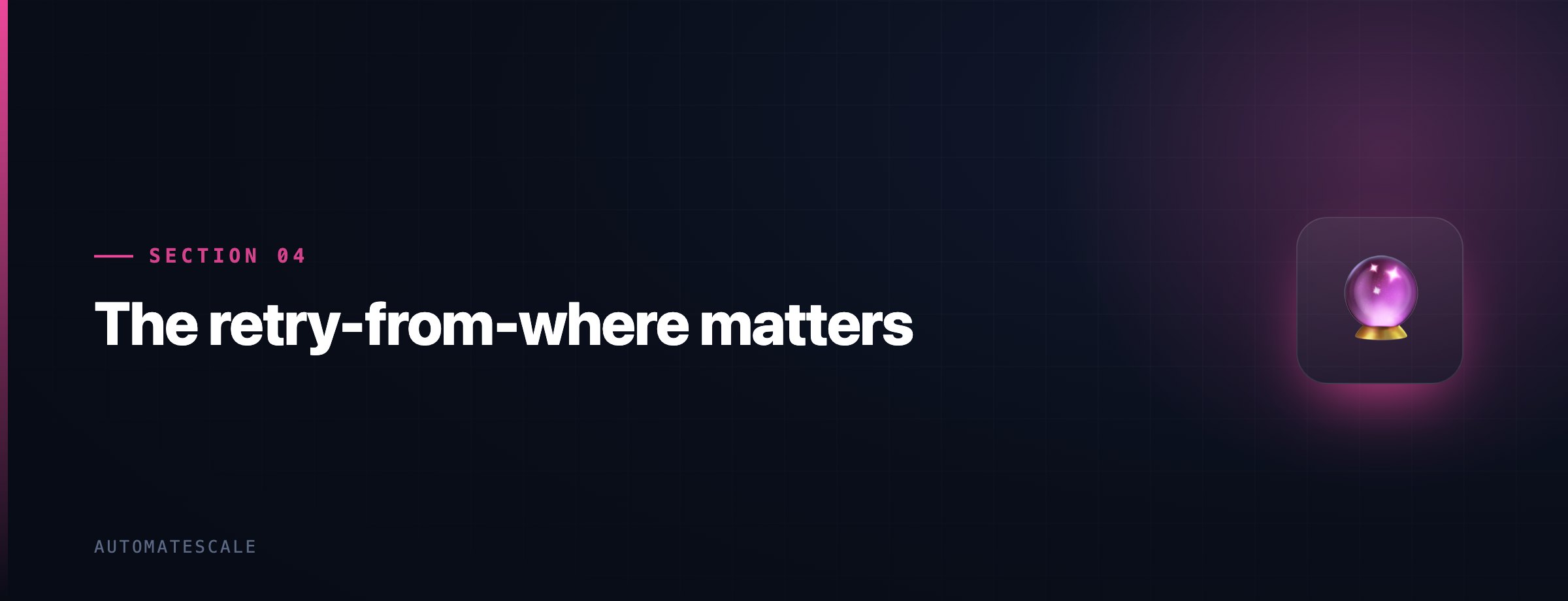 The retry-from-where matters