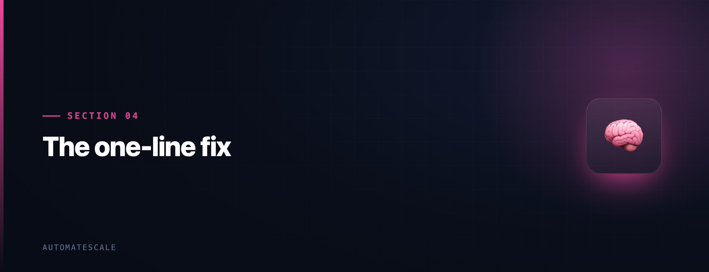 The one-line fix